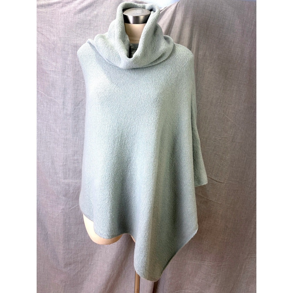 LOOK by M New York Merino Wool‎ Blend Cowl Neck Poncho OS